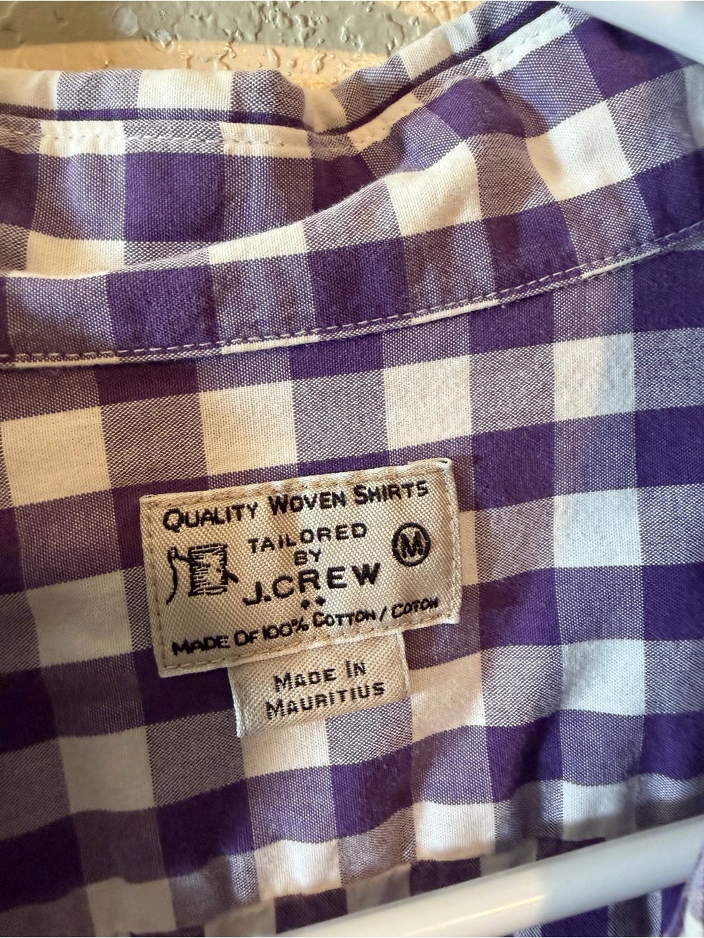 NWOT J. Crew Men’s Plaid Gingham Button-Down Dress Shirt - Picture 2 of 3